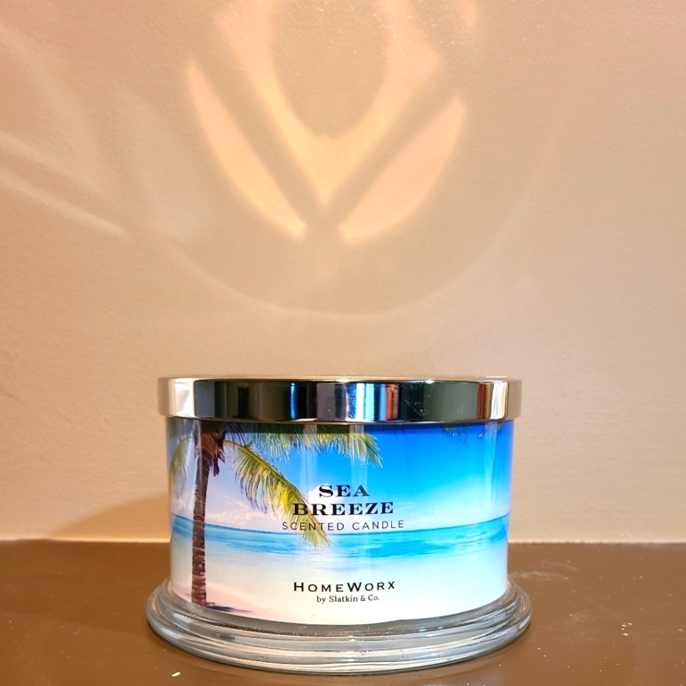 HomeWorx by Harry Slatkin Scented Candle Sea Breeze  18oz 4 wick